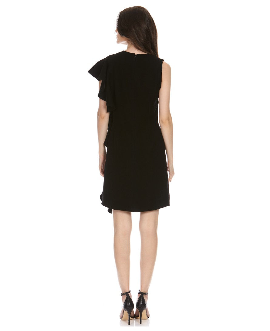 Mini Ruffled Crepe Dress