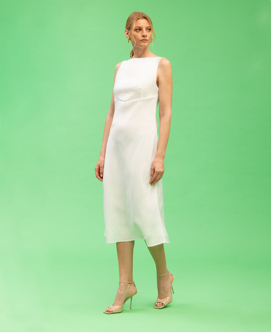 Natura linen midi dress