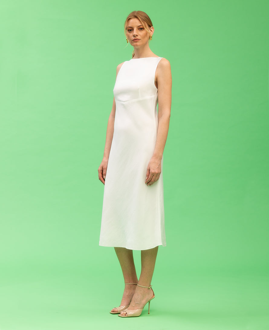 Natura linen midi dress