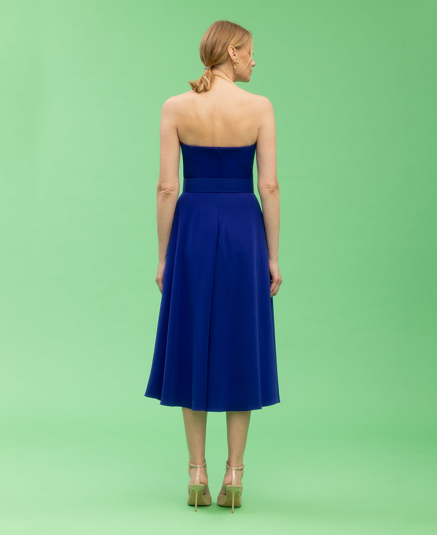 KATE BLUE ROYAL MIDI DRESS