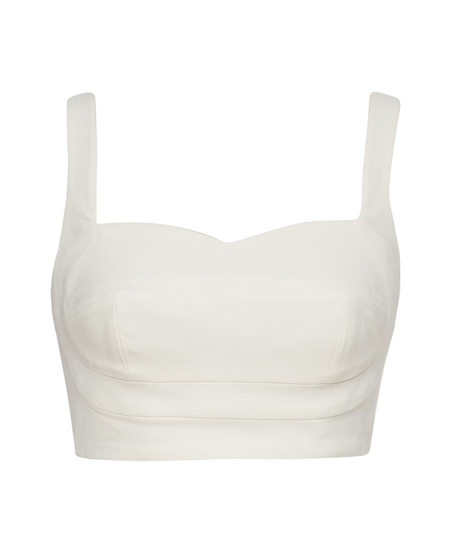 NORA BUSTIER TOP Ivory