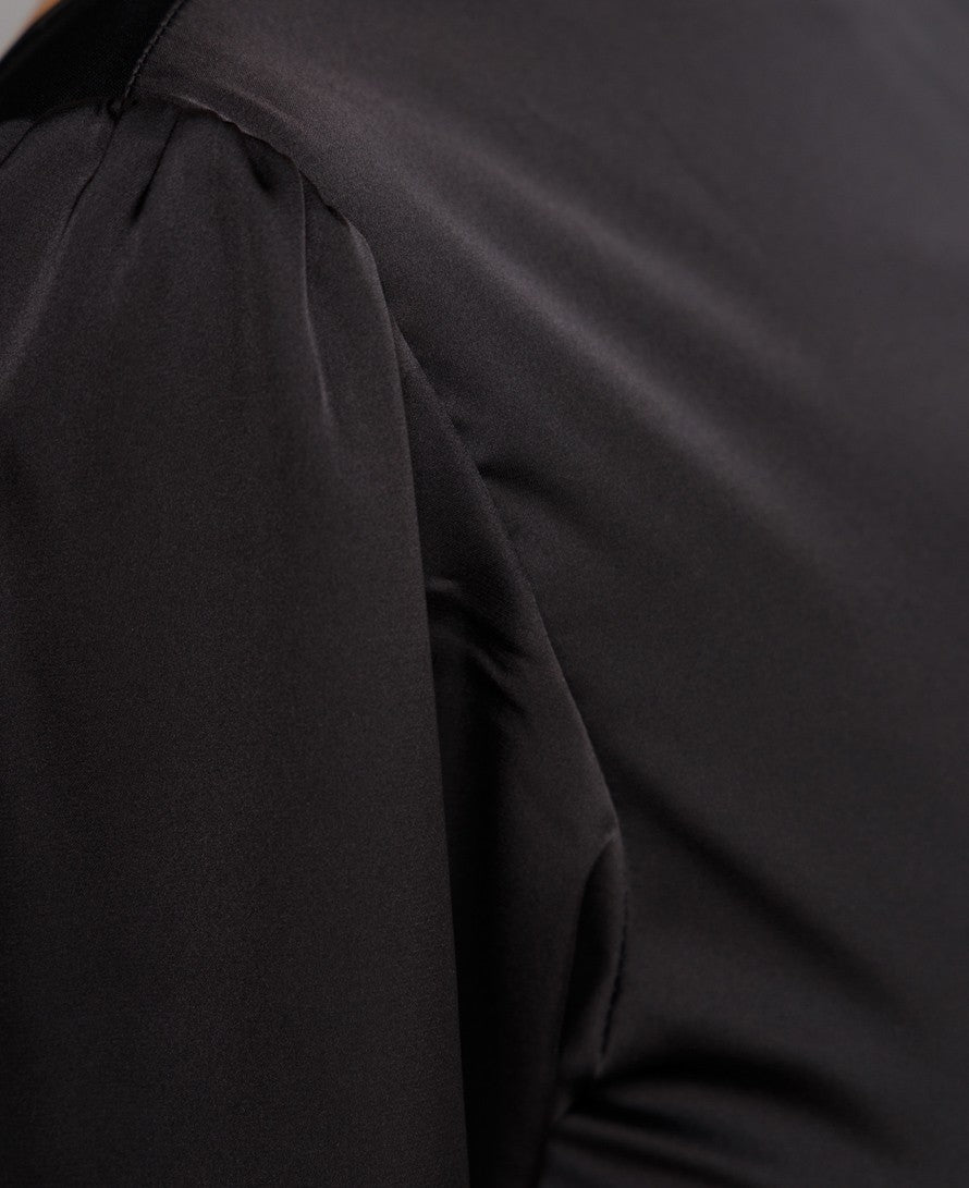 Open-back silk dress