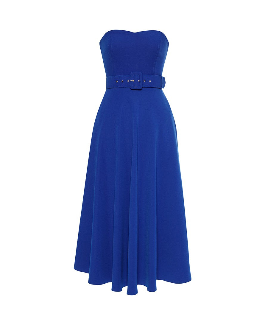 KATE BLUE ROYAL MIDI DRESS