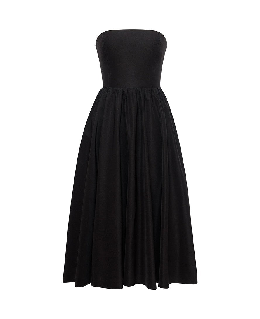 Chloe midi dress with removable sleeves