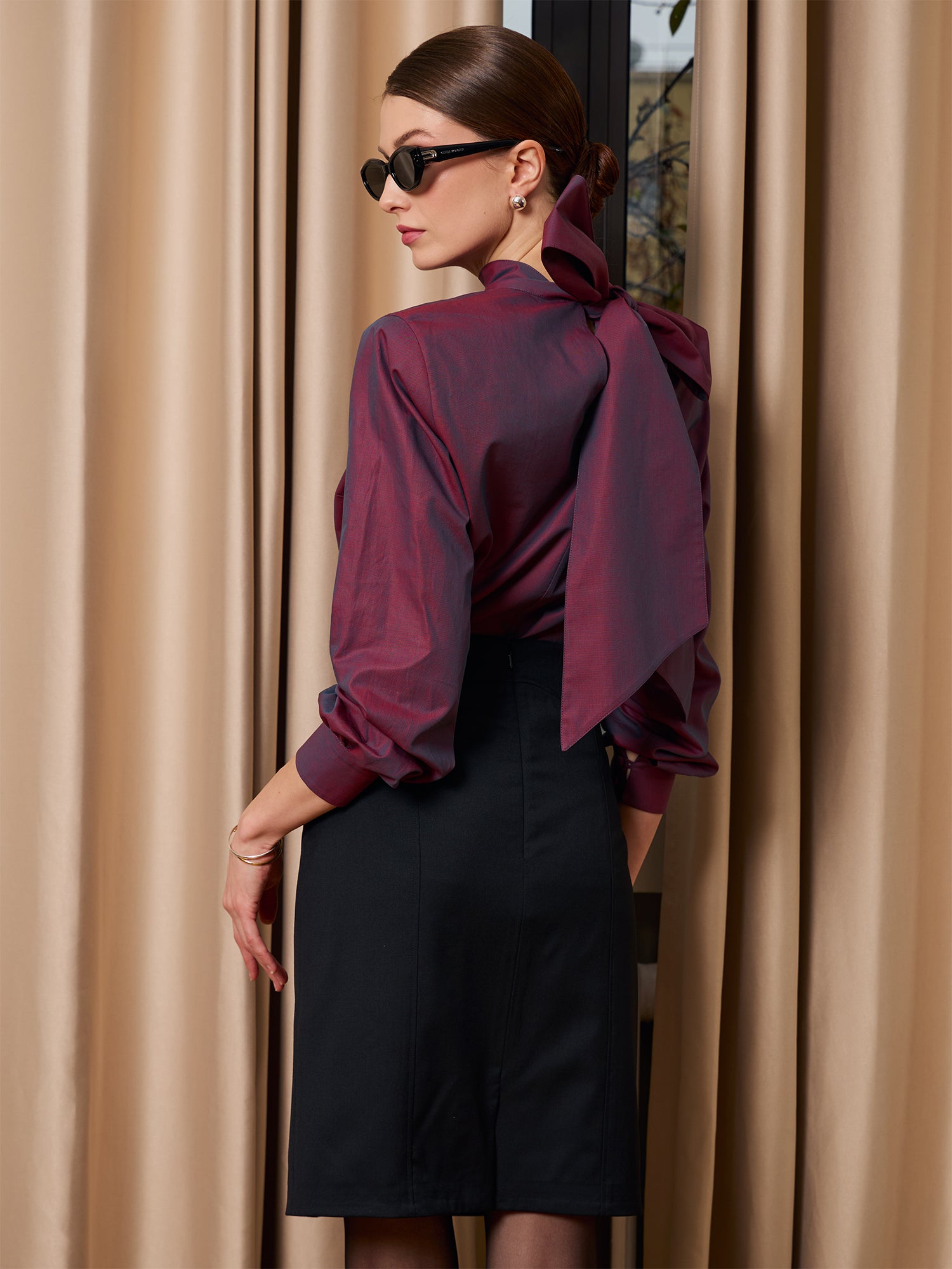 Cotton lavallière top