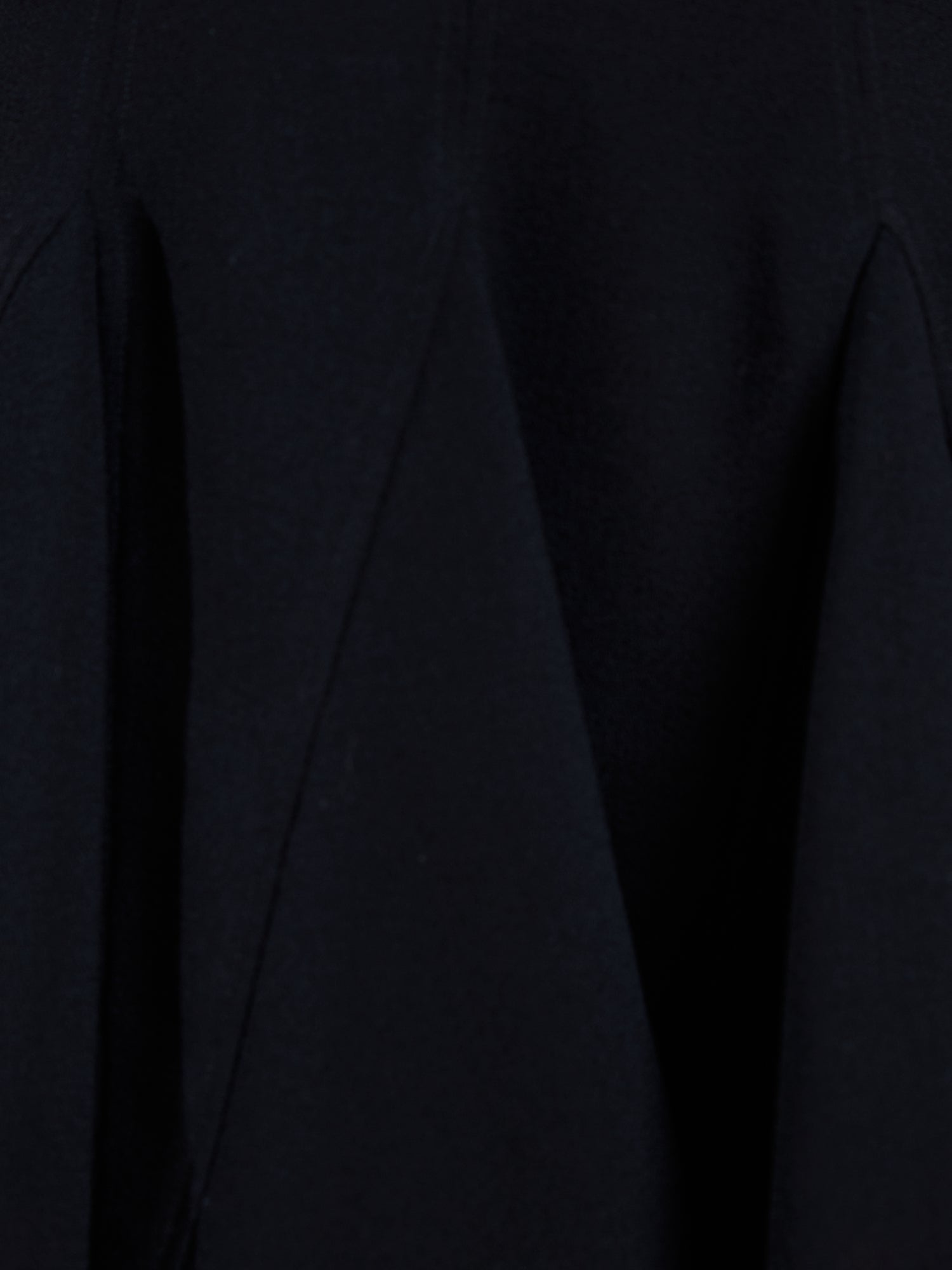 Black Paneled Wool-crepe Mini Dress