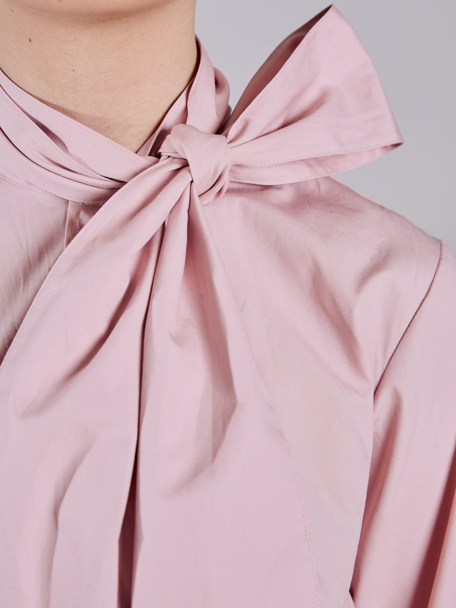 Dusty pink lavallière blouse