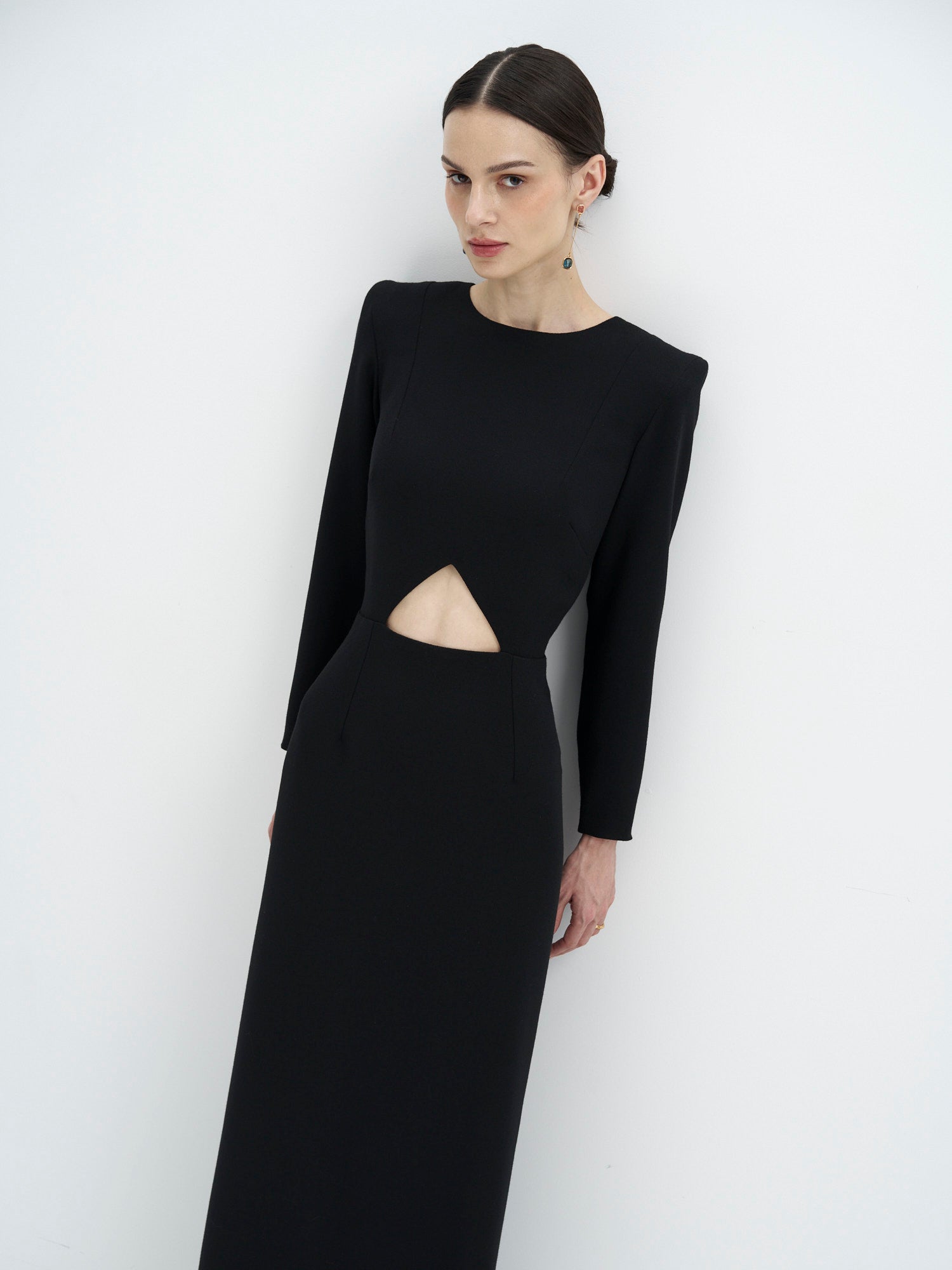 Black Maxi Dress with Cutout