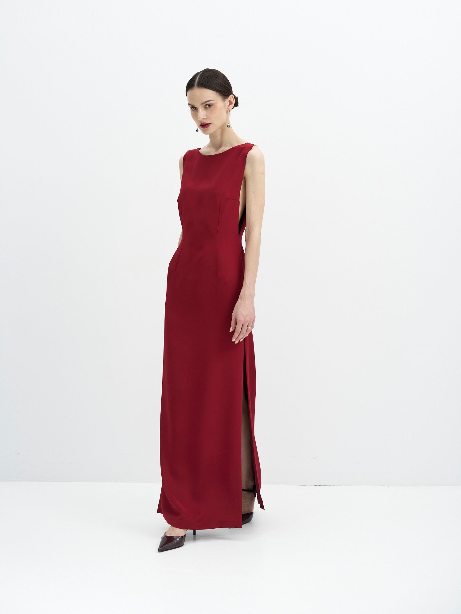Odile Silk Dress with Side Cutouts