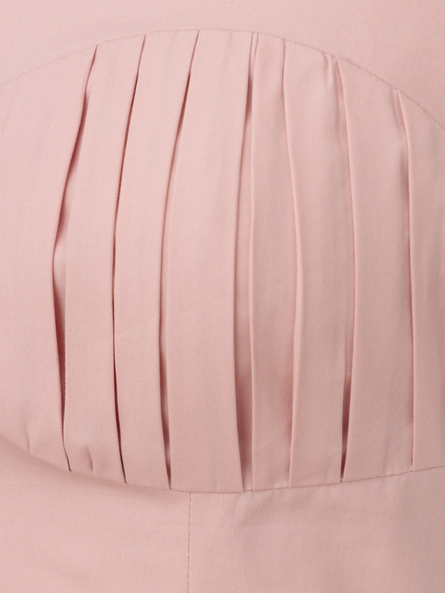 Iris Dress in Fine Cotton with Pleated Detail – Powder Rose