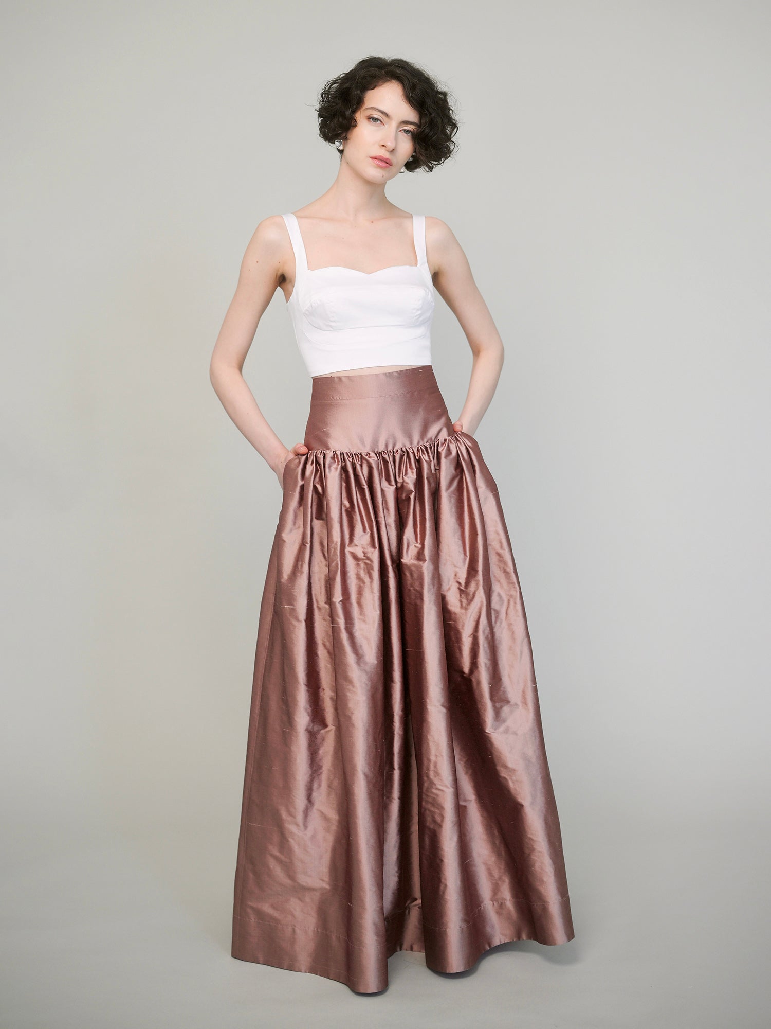 The Evora Skirt Santung Silk