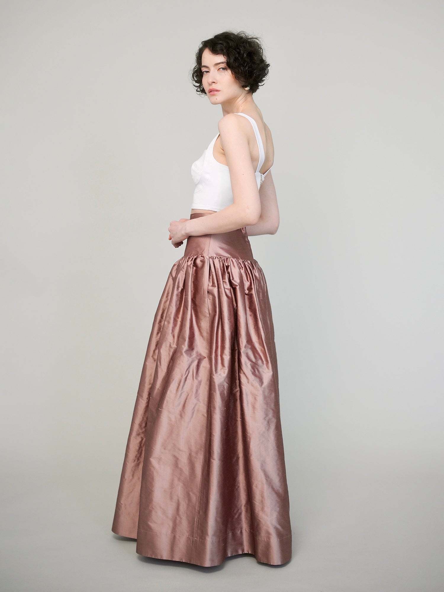 The Evora Skirt Santung Silk