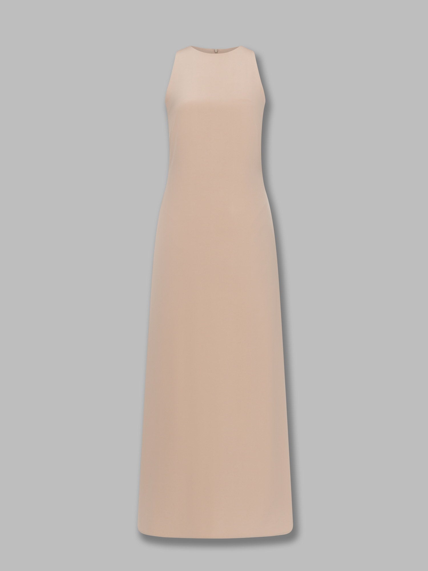 Minimal evening gown in silk, refined line