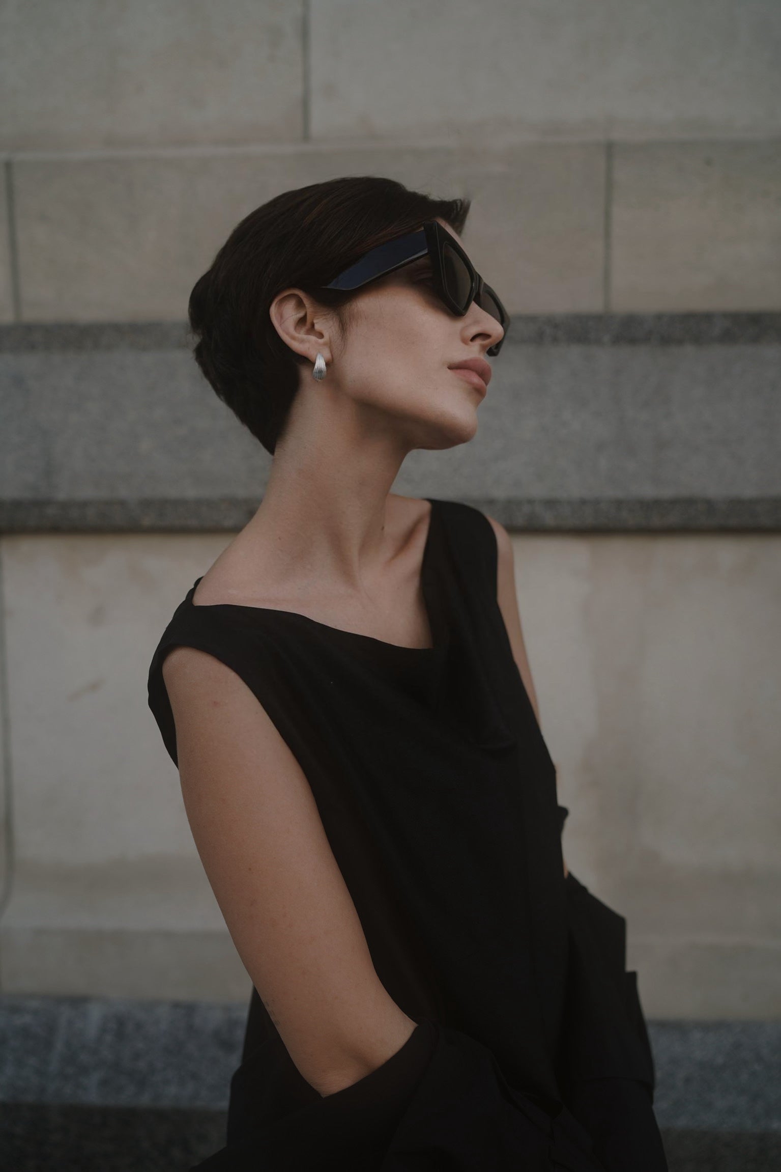 Christine Mini Shantung Silk Dress