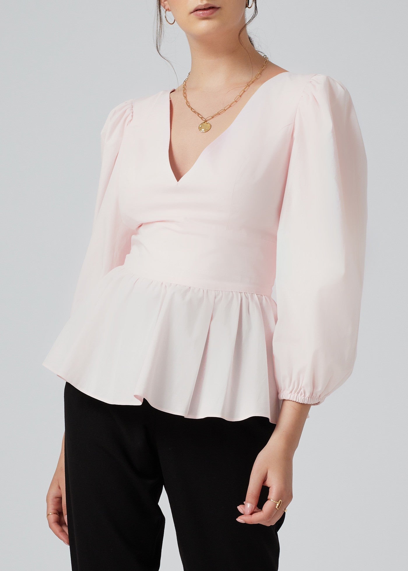 Cotton Blouse with open back