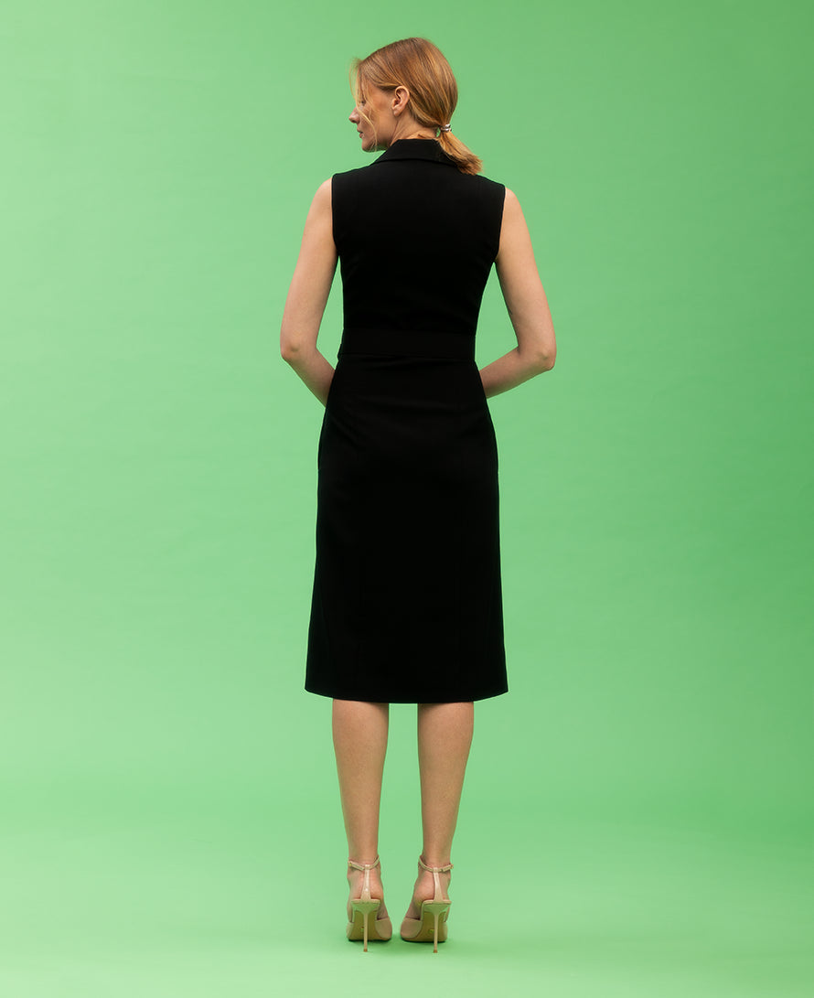 Dasy Double Brested Wool Midi Dress