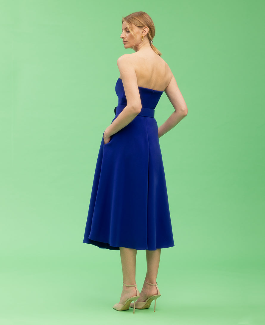 KATE BLUE ROYAL MIDI DRESS
