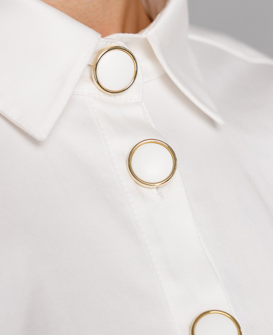 Cropped White Shirt