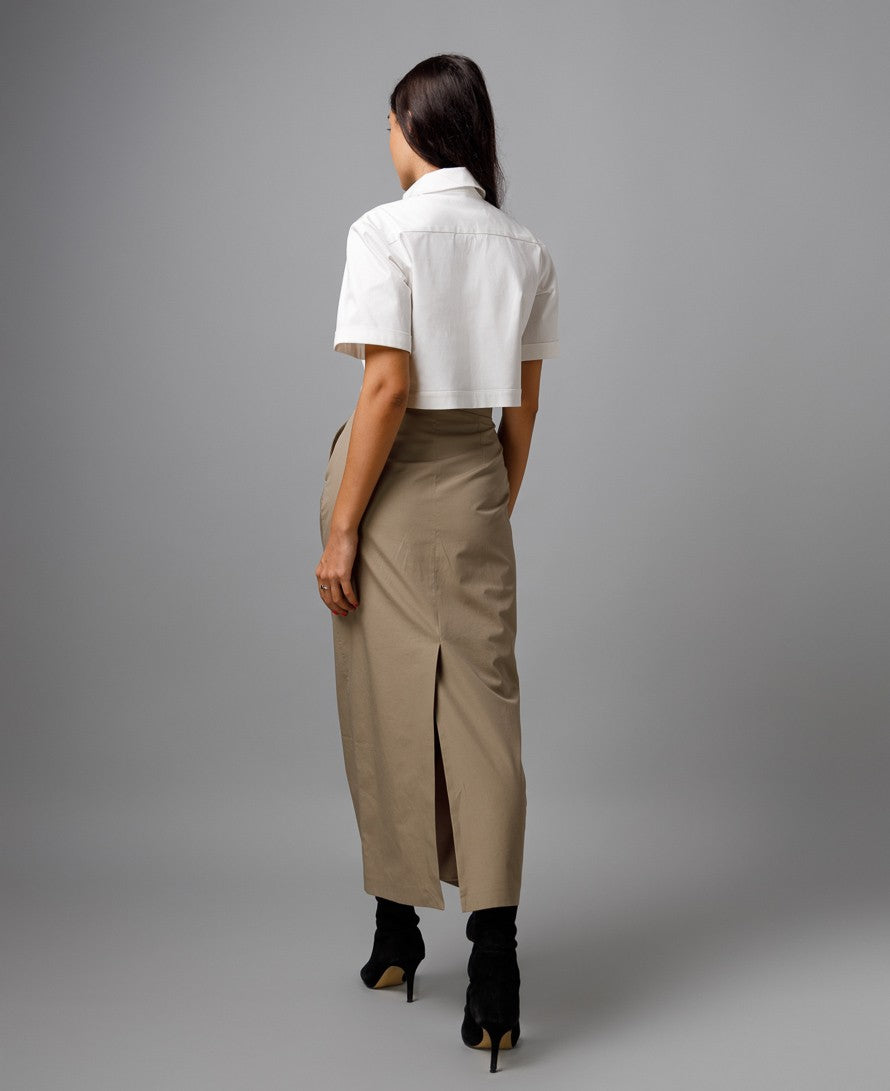 Cropped White Shirt