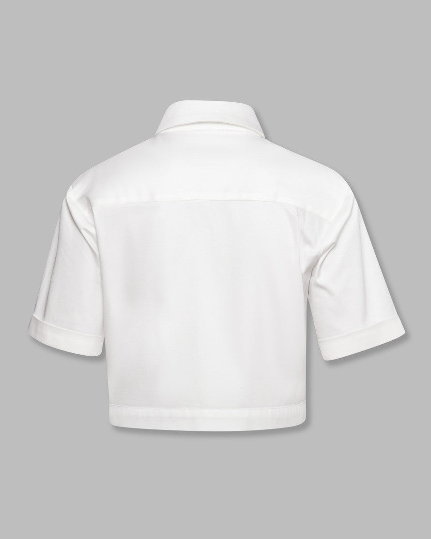 Cropped White Shirt