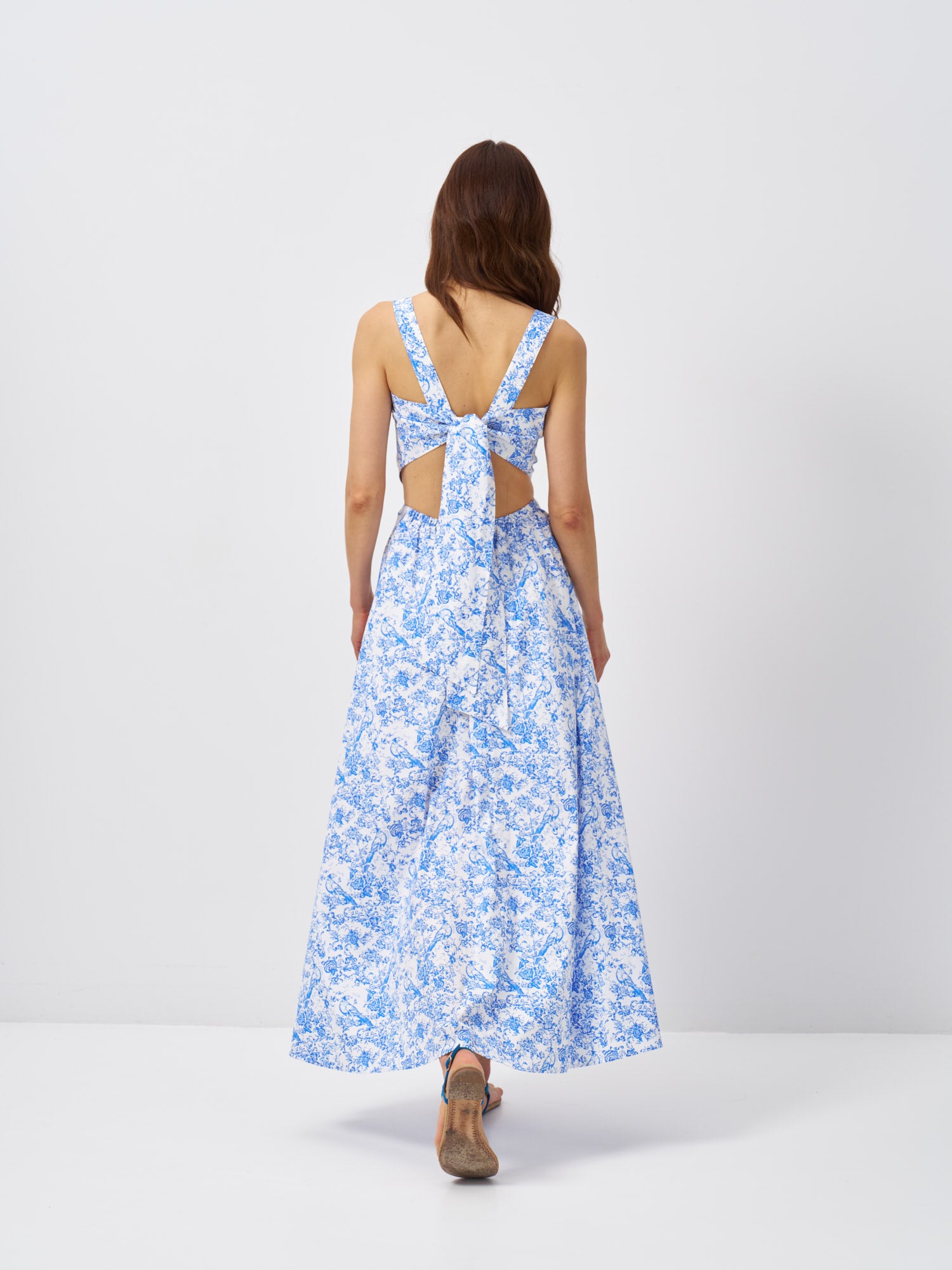 Rosalie Toile de Jouy Cotton Maxi Dress