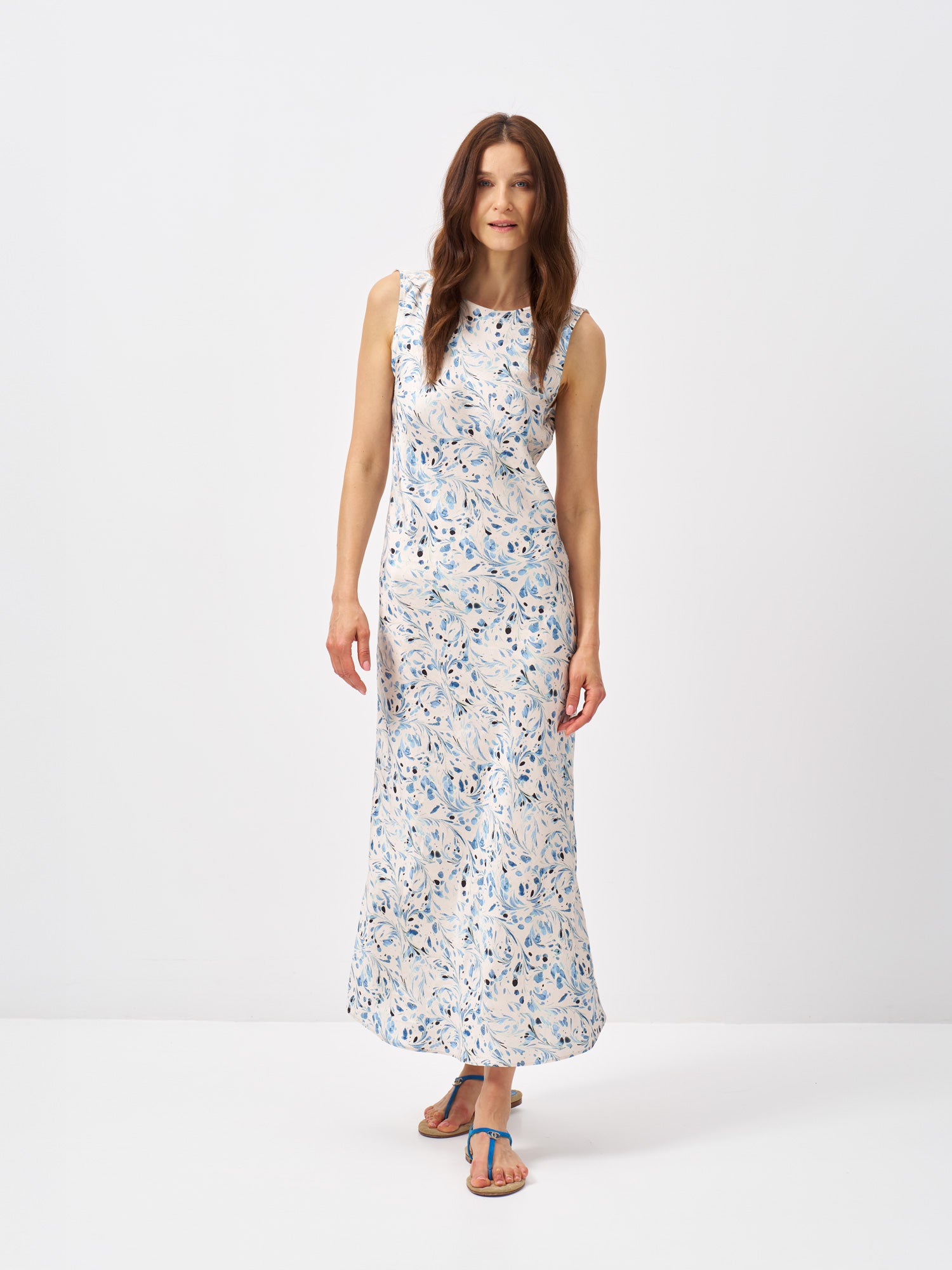 Clara Bias-Cut Linen Dress