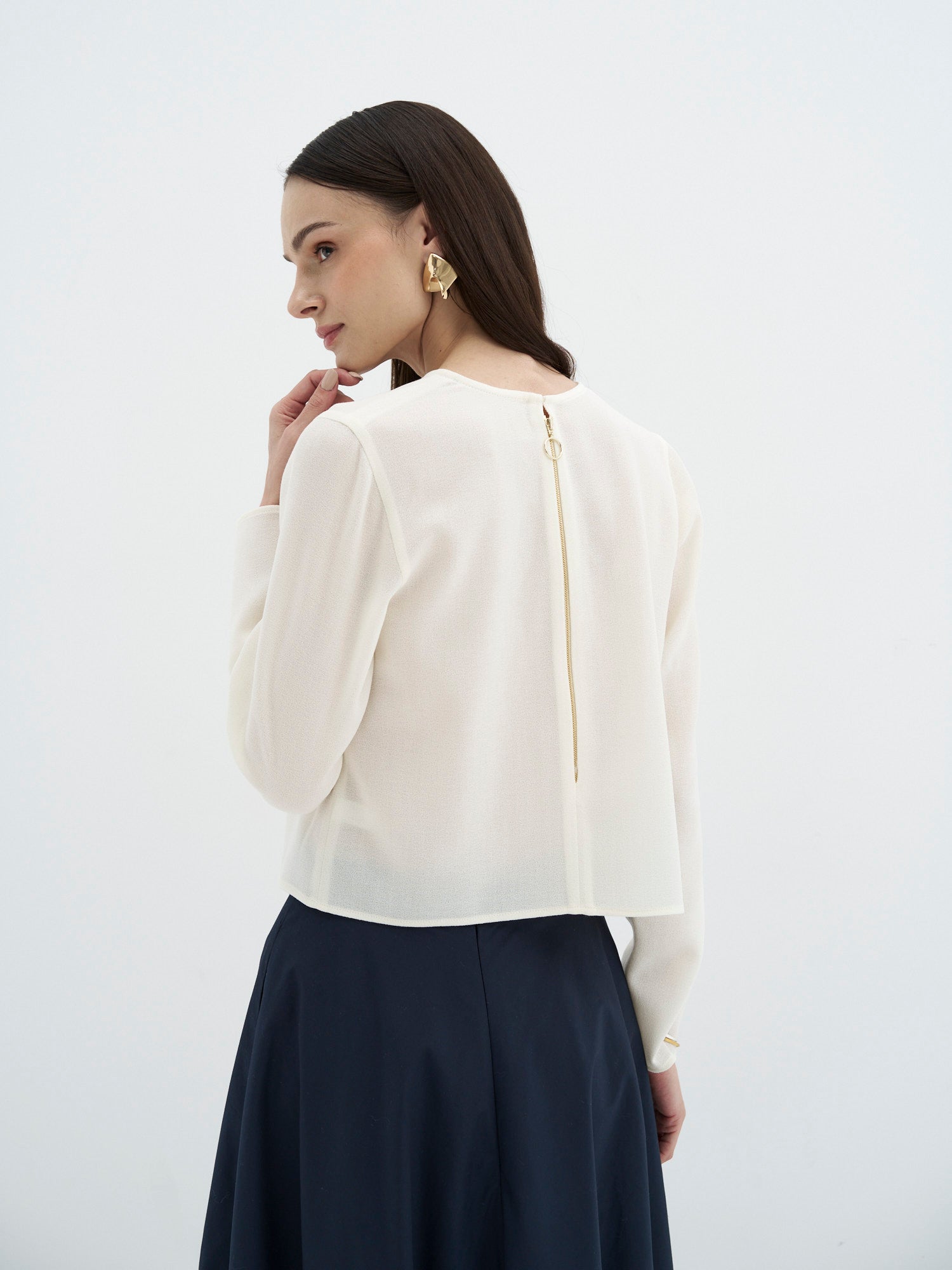 Ilse Wool Crepe Top