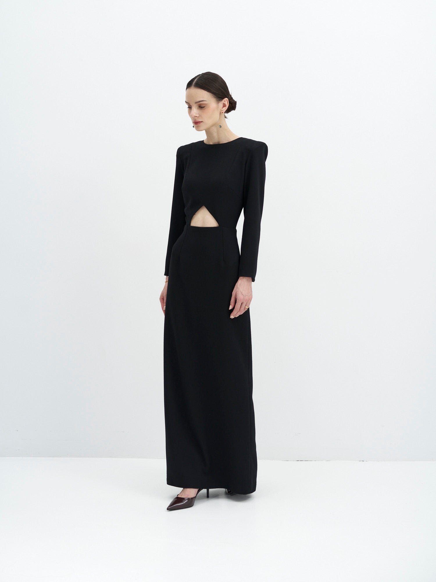 Black Maxi Dress with Cutout