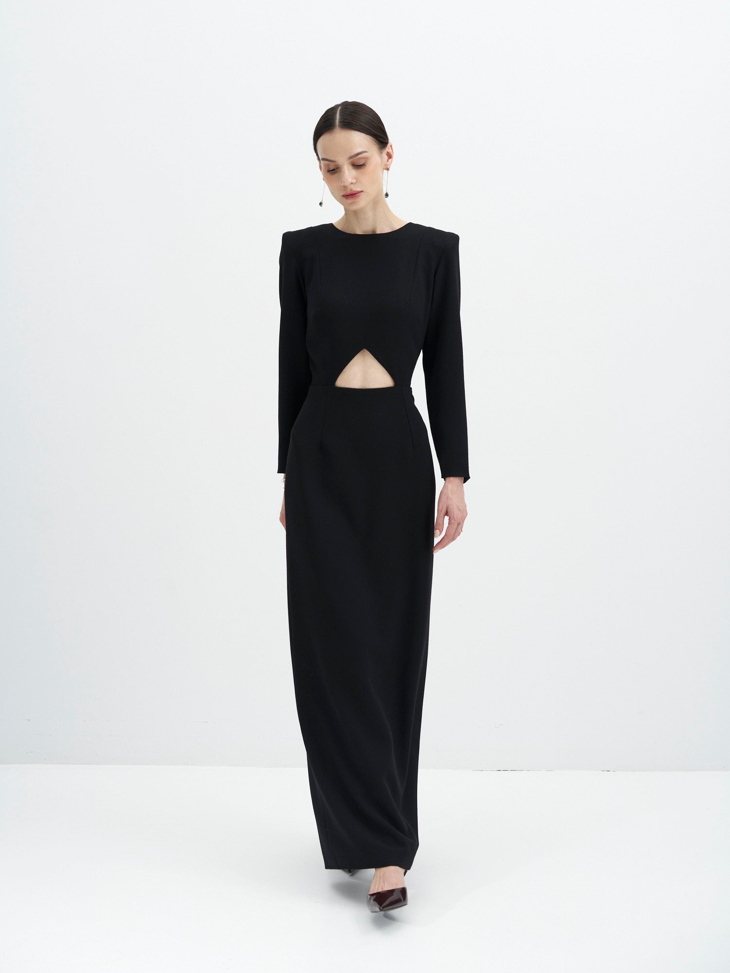 Black Maxi Dress with Cutout