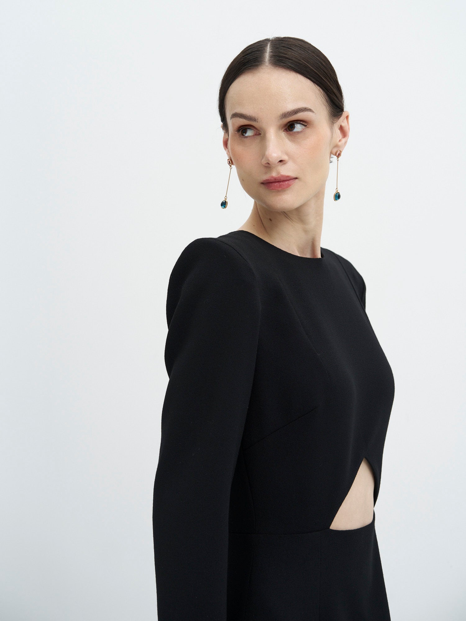 Black Maxi Dress with Cutout