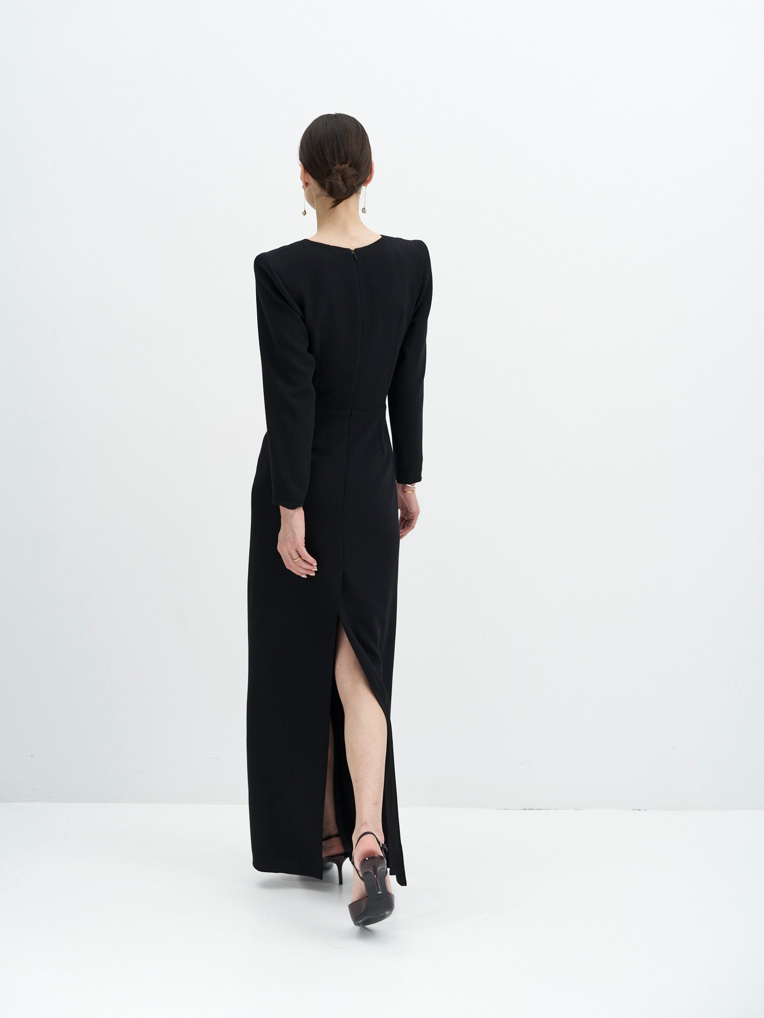 Black Maxi Dress with Cutout