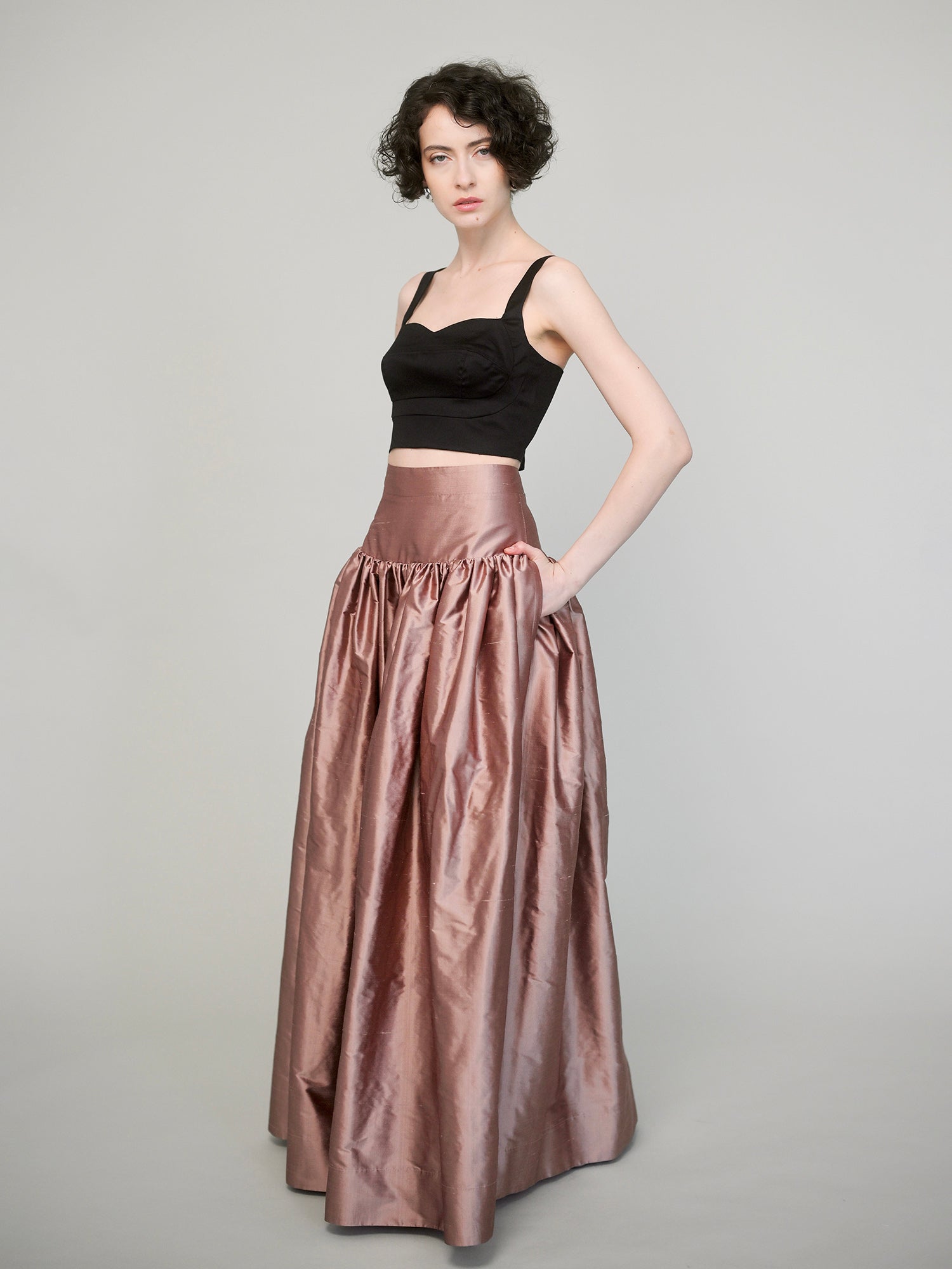 NORA BUSTIER TOP Black
