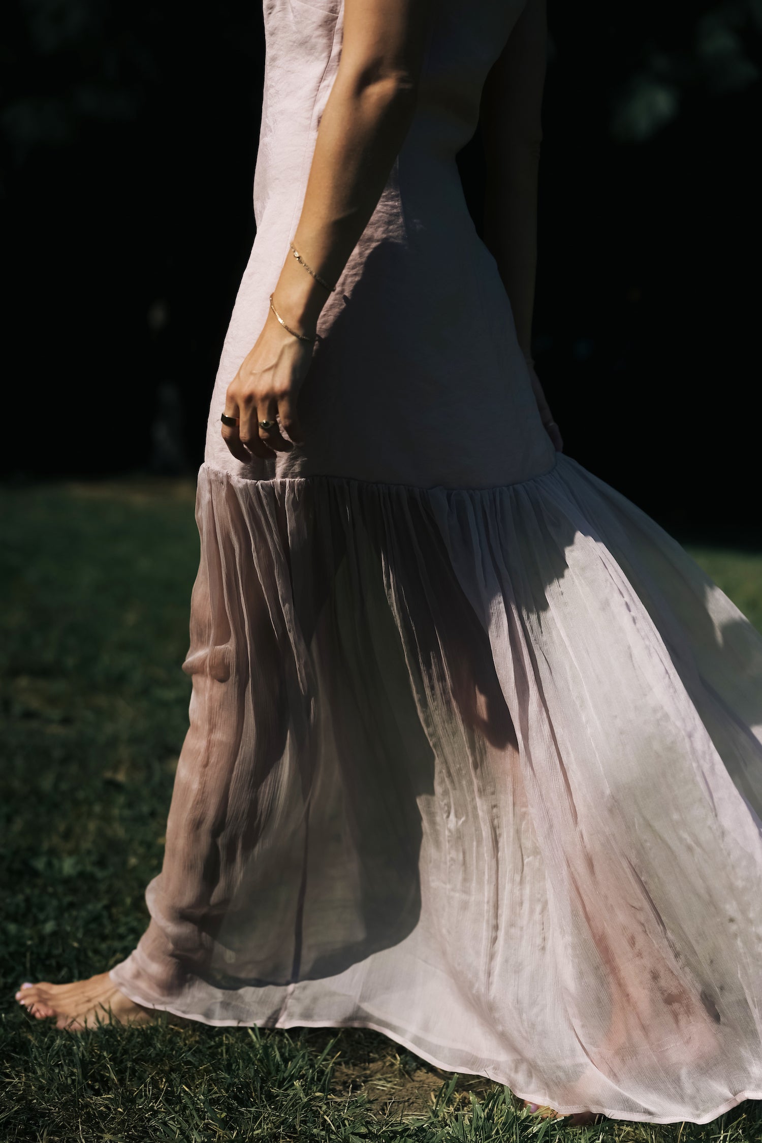 Mara Maxi Silk Dress Dusty Pink