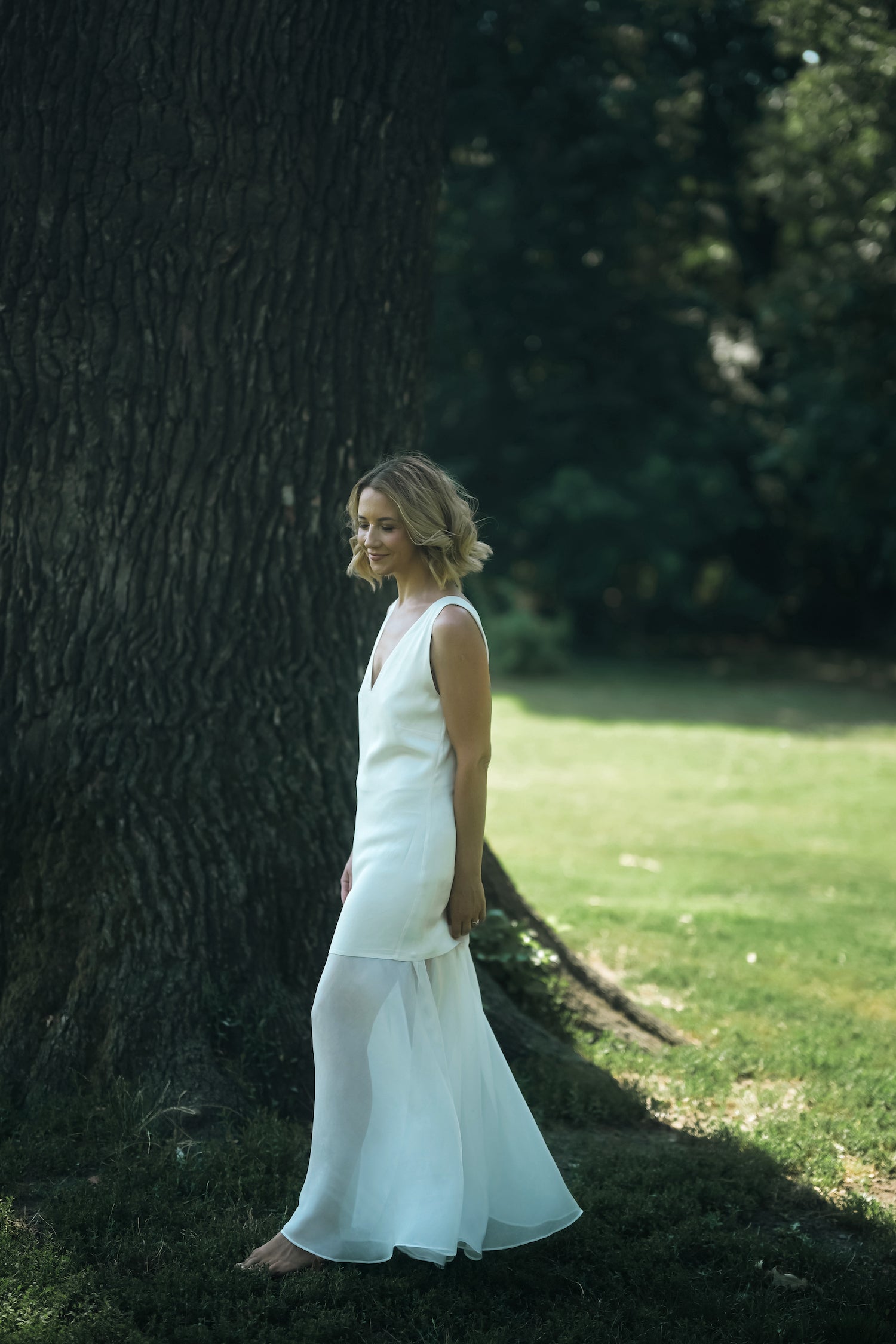 Mara Maxi Silk Dress Ivory