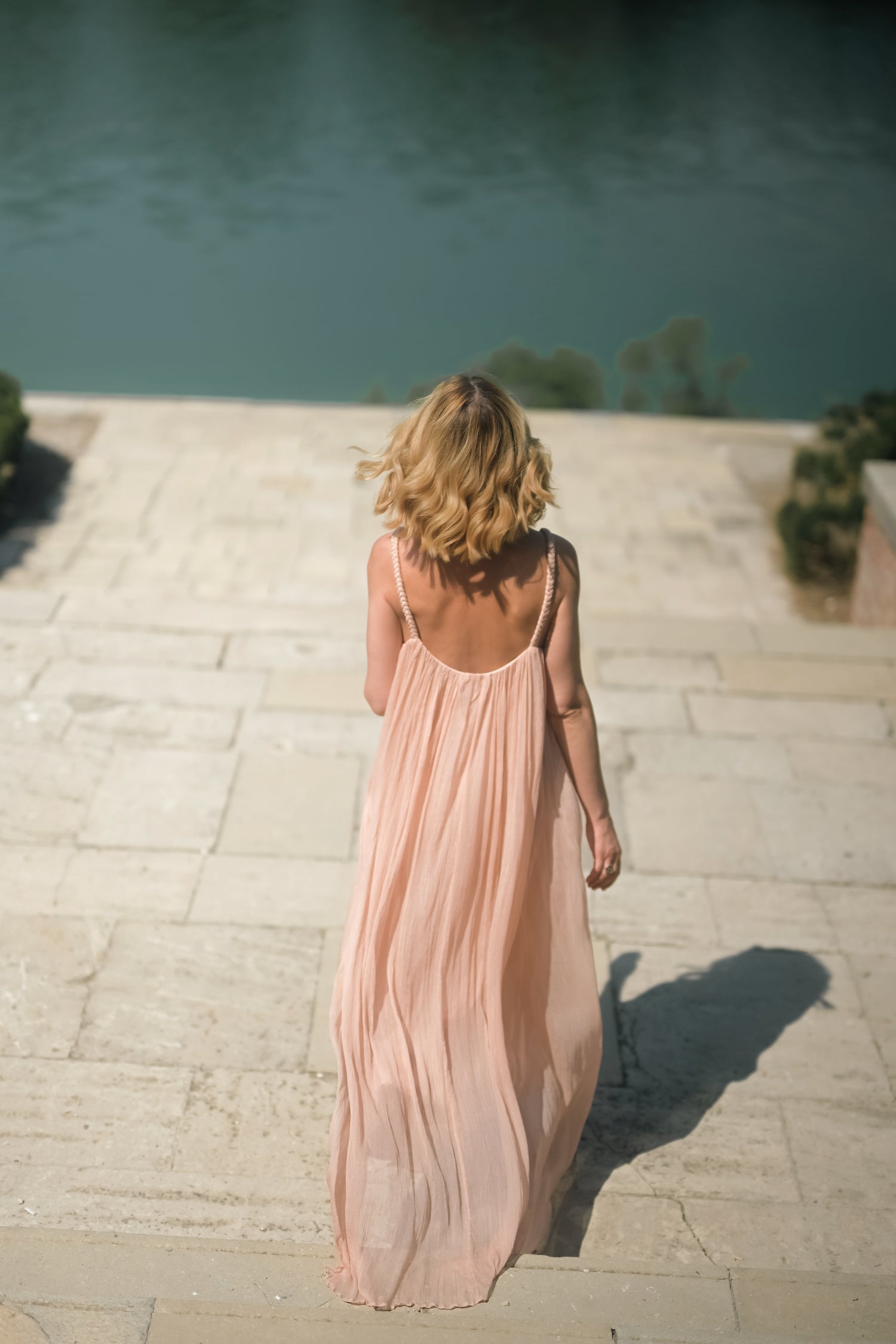 Ana Maxi Silk Dress Beige