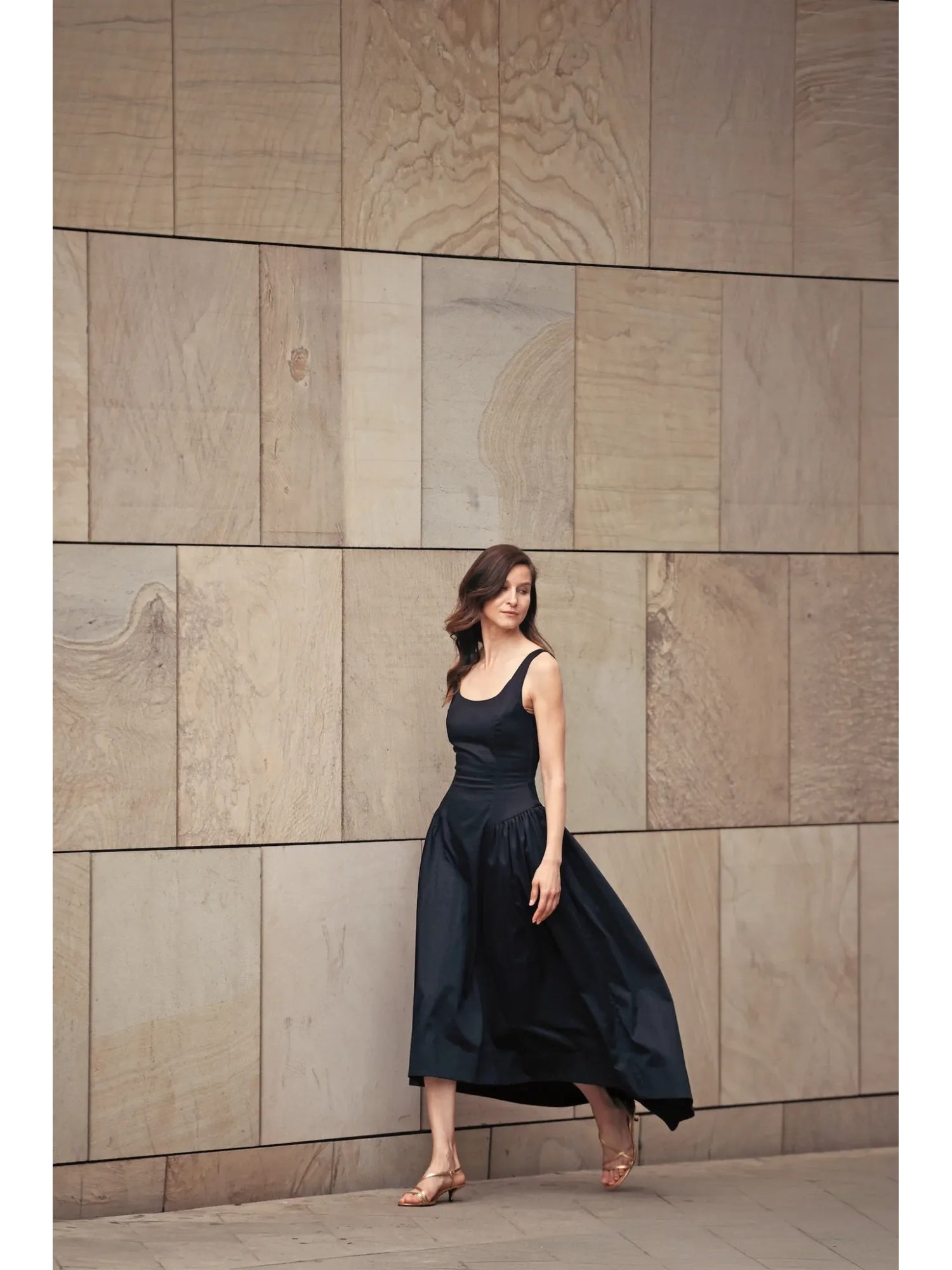 Sonia Asymmetrical Midi Dress Navy | Fereya Sonia Asymmetrical Midi Dress Navy | Fereya